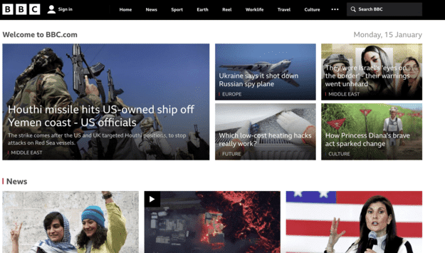 Different Types of Websites - BBC
