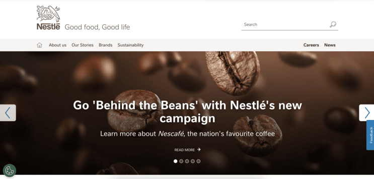 Different Types of Websites - Nestle UK